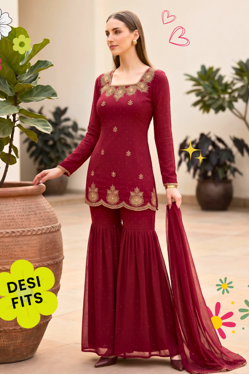 Ruby Meher Sharara Set