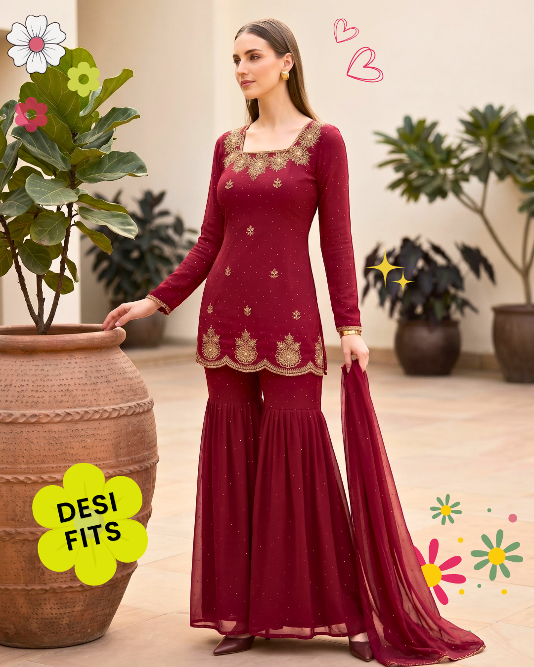 Ruby Meher Sharara Set