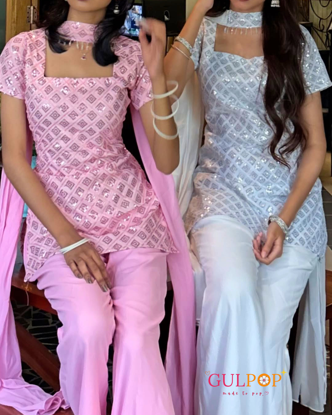 Blush & Pearl Sharara Set - Image 4