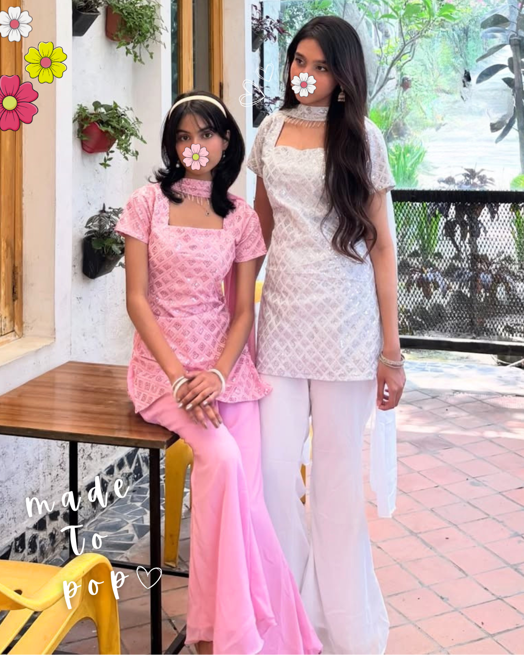 Blush & Pearl Sharara Set