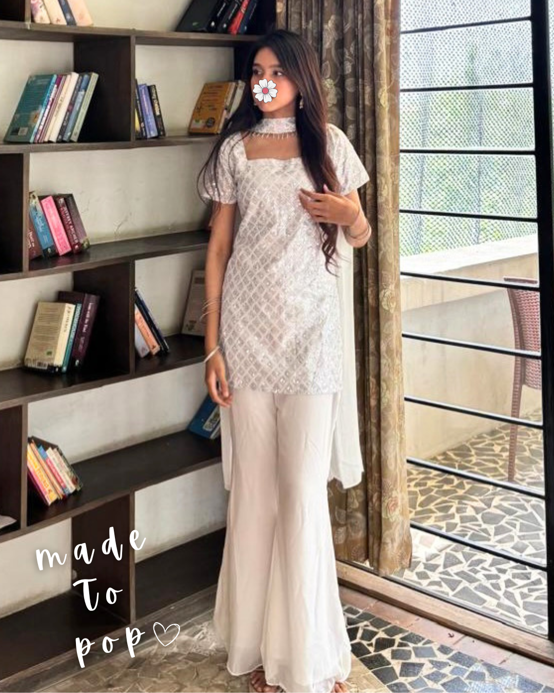 Blush & Pearl Sharara Set - Image 3