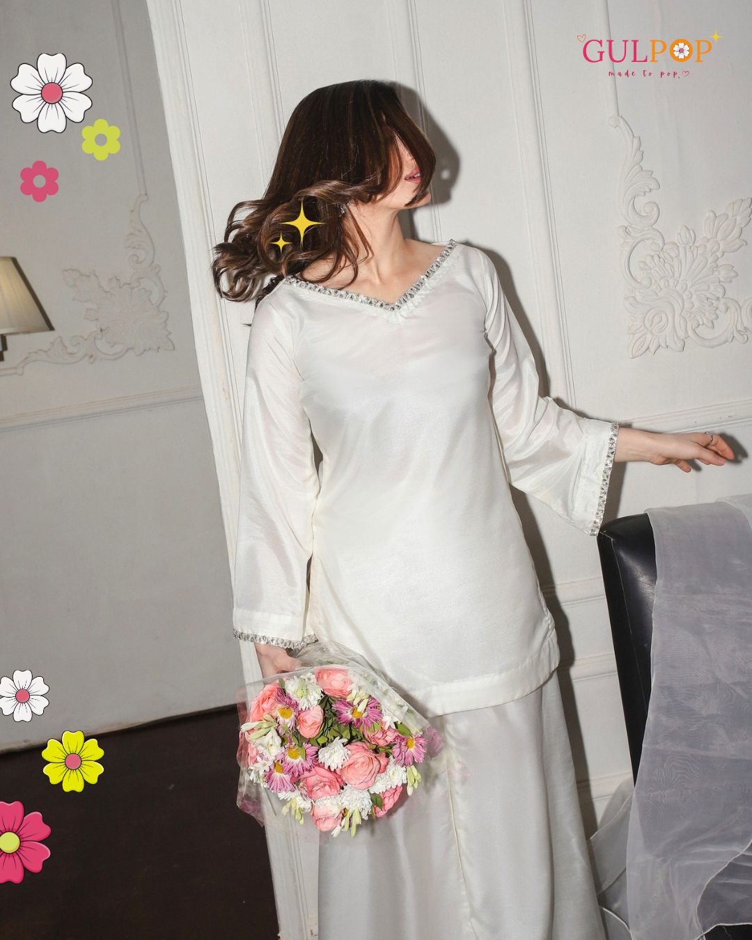 Ivory Gharara Set