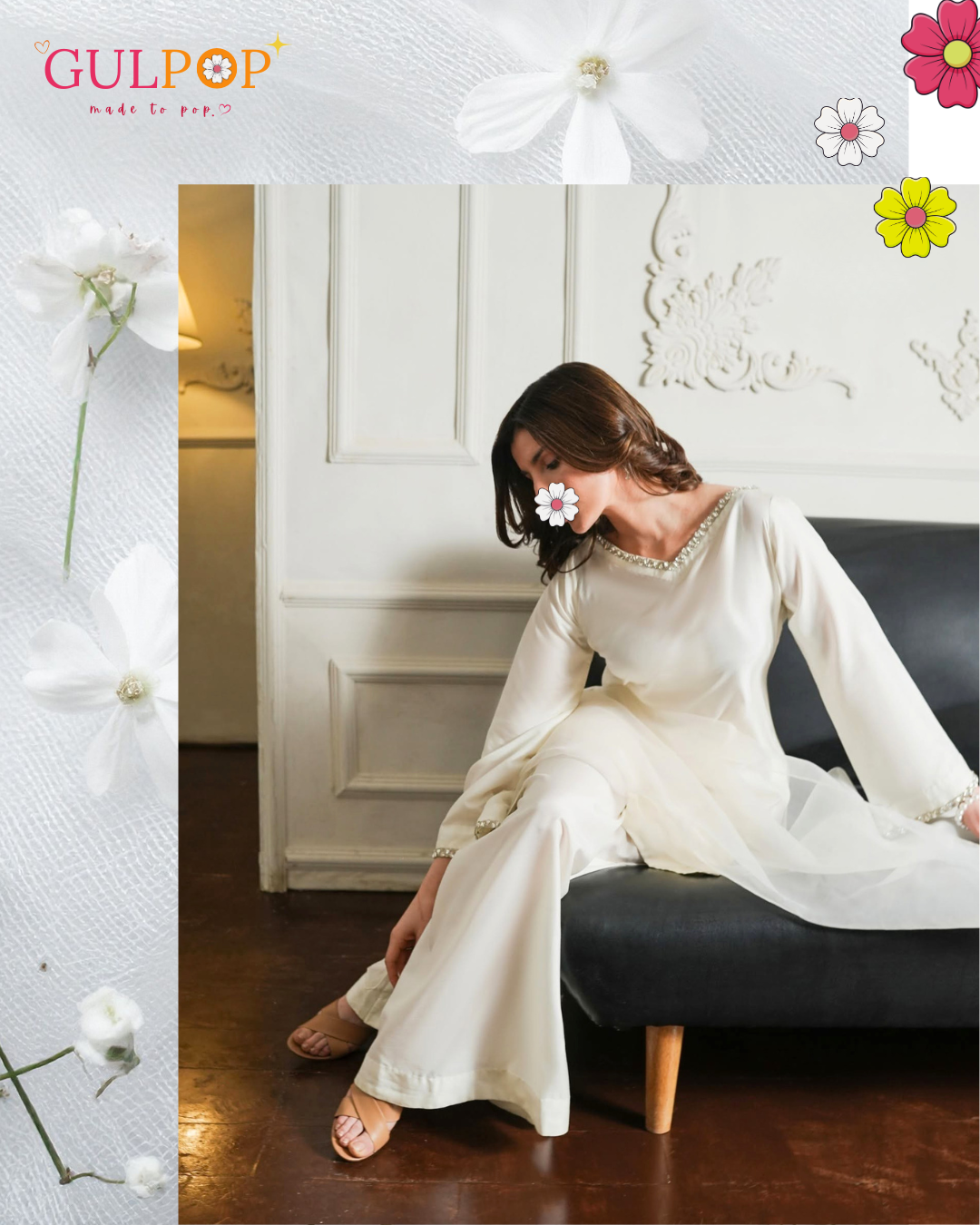 Ivory Gharara Set - Image 2