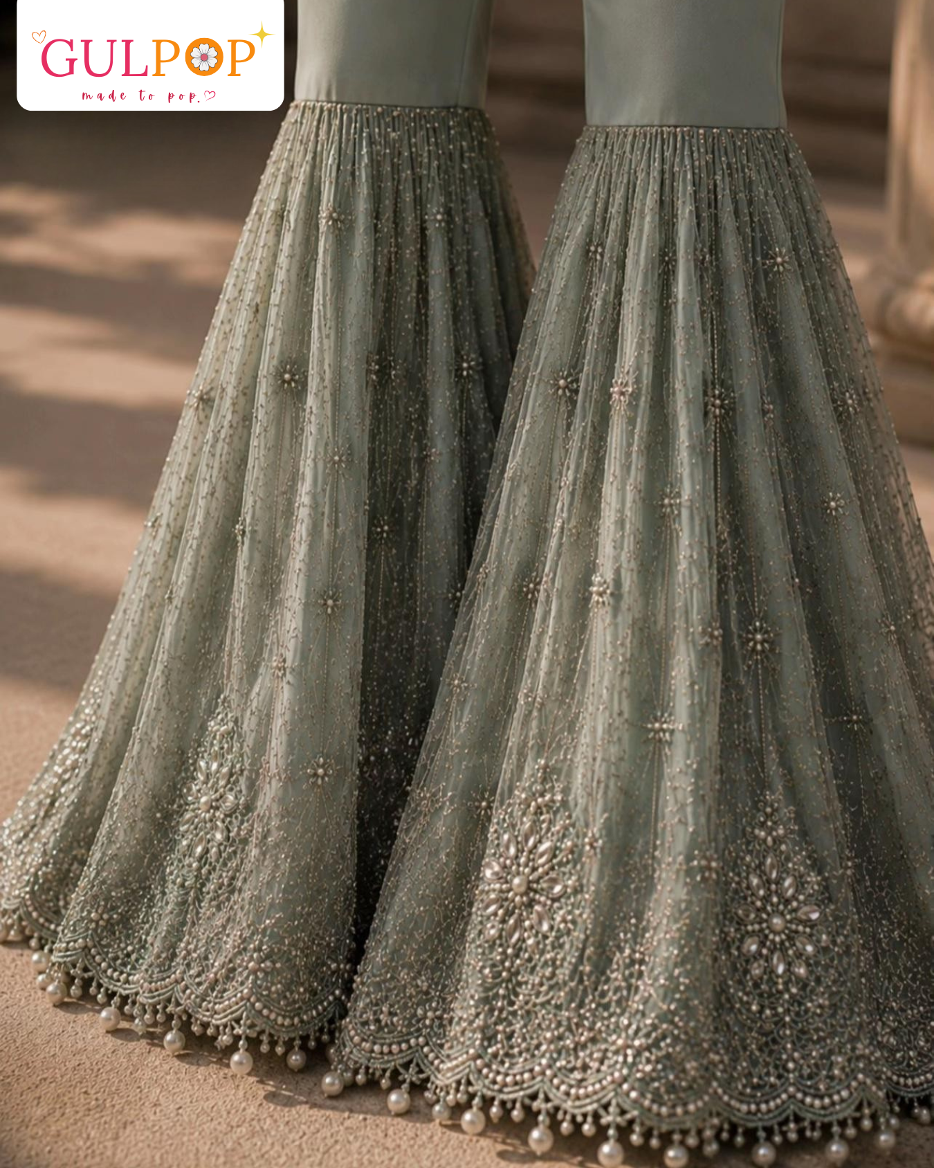 Celeste Pearl Luxury Formal Dress | Premium Embellished Girls Festive Suit - Image 3