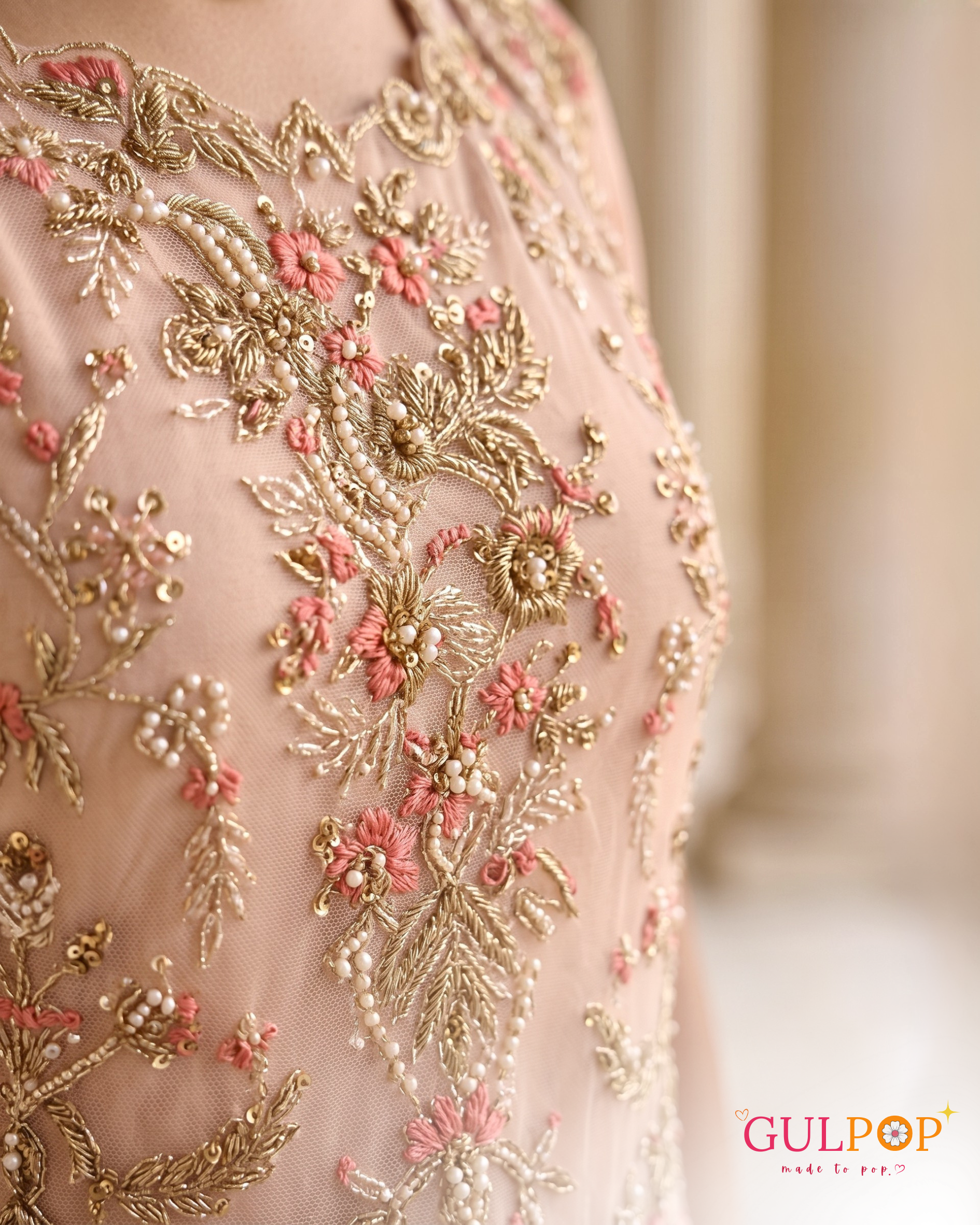 Blush Peach Sharara Set - Image 5