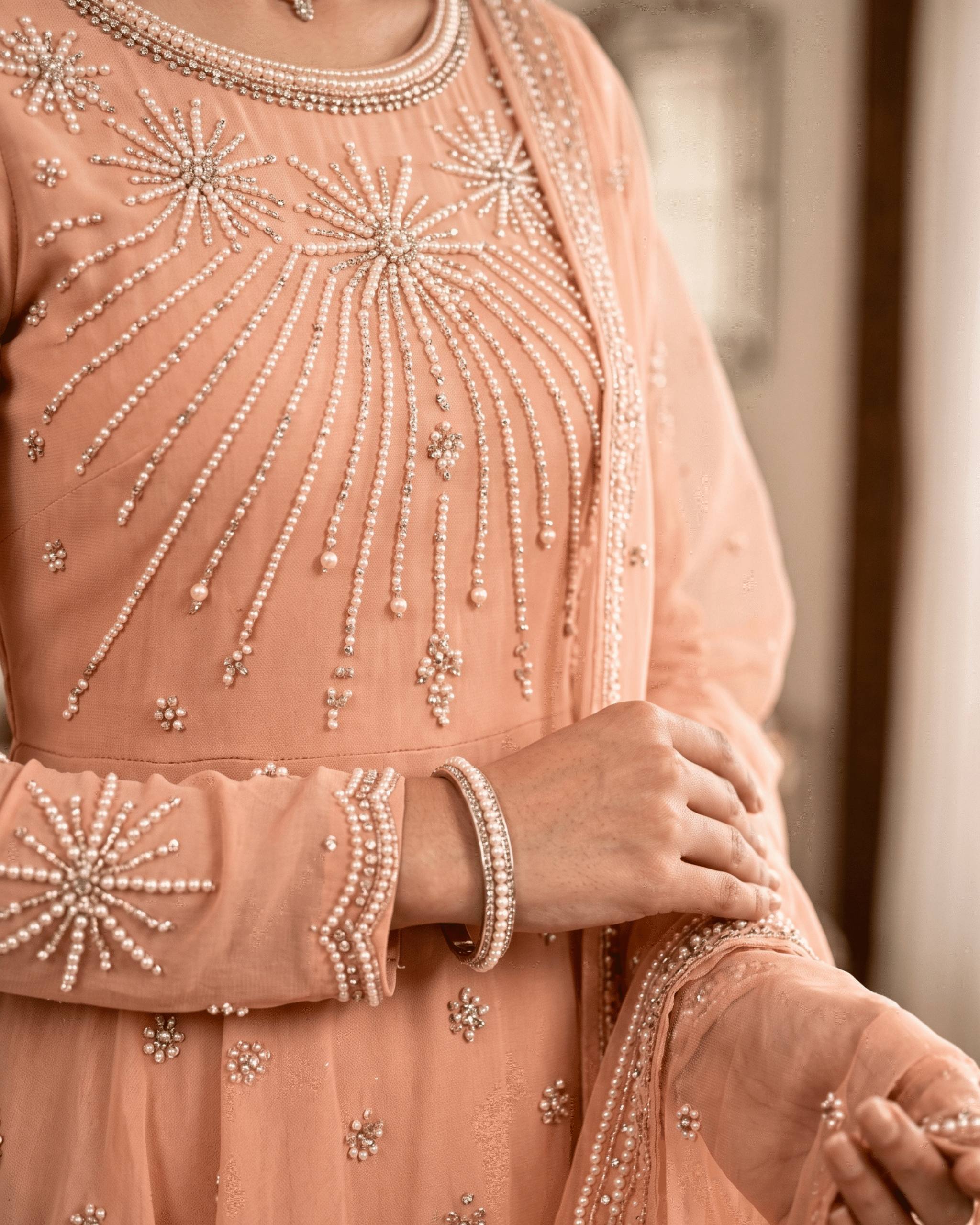 Blush Radiance Embroidered Sharara Set - Image 6
