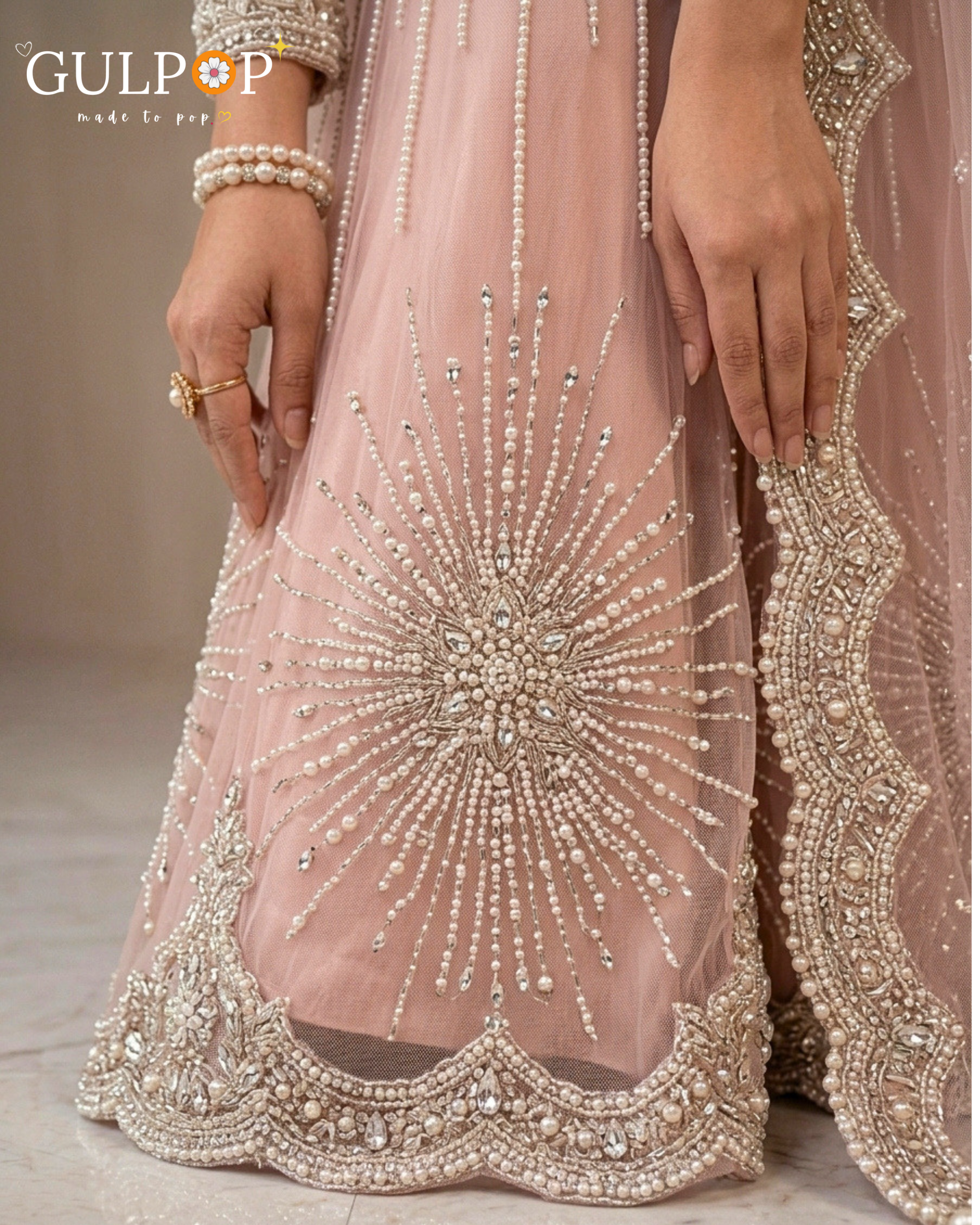 Rosé Celeste Embroidered Sharara Set - Image 5